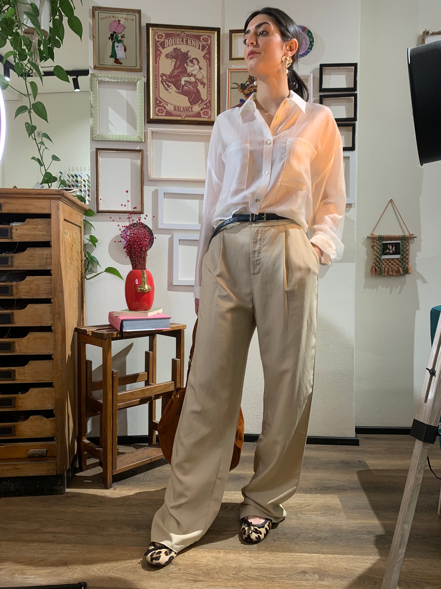 Panta beige/burro