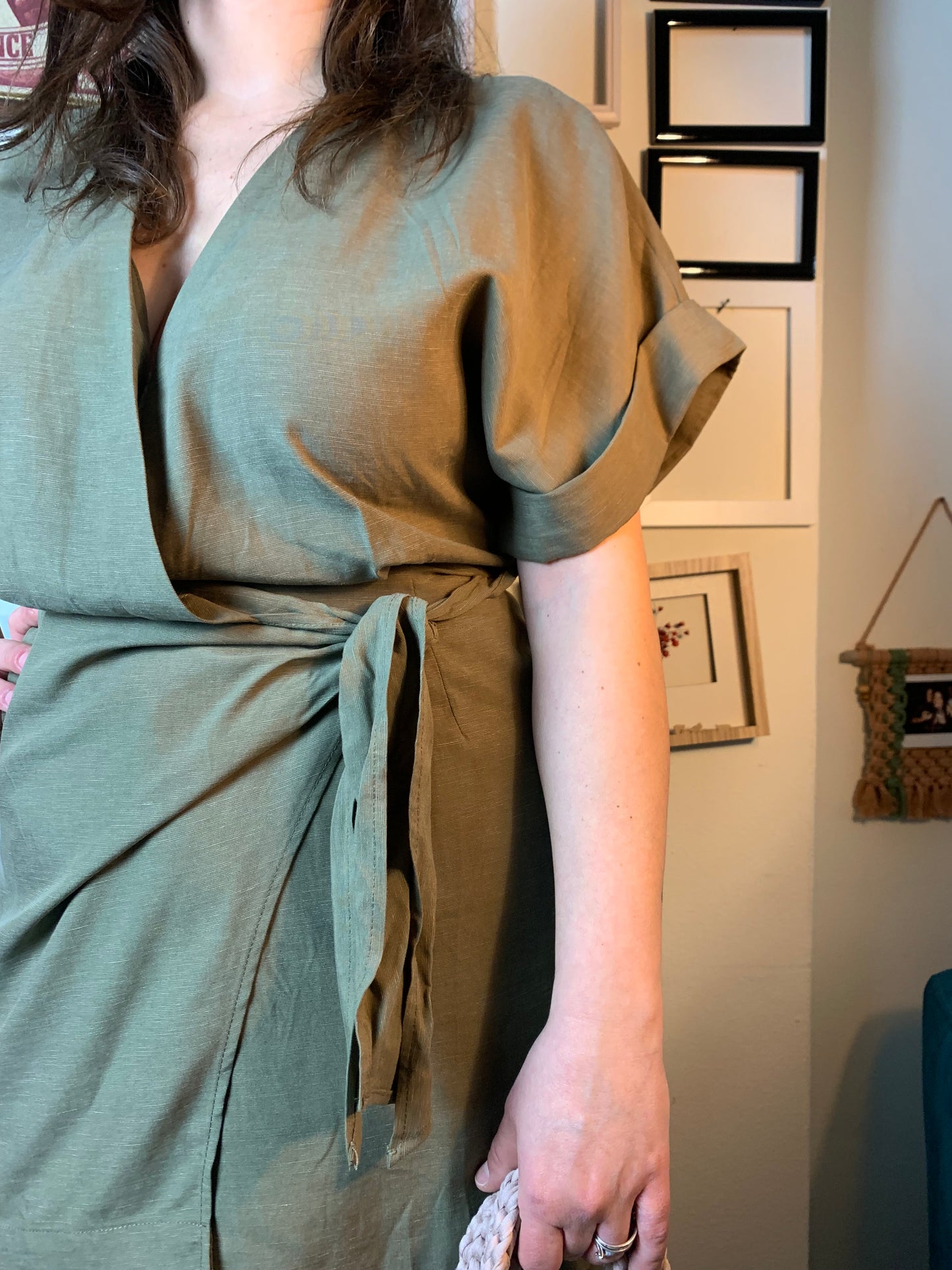 Abito kimono verde militare