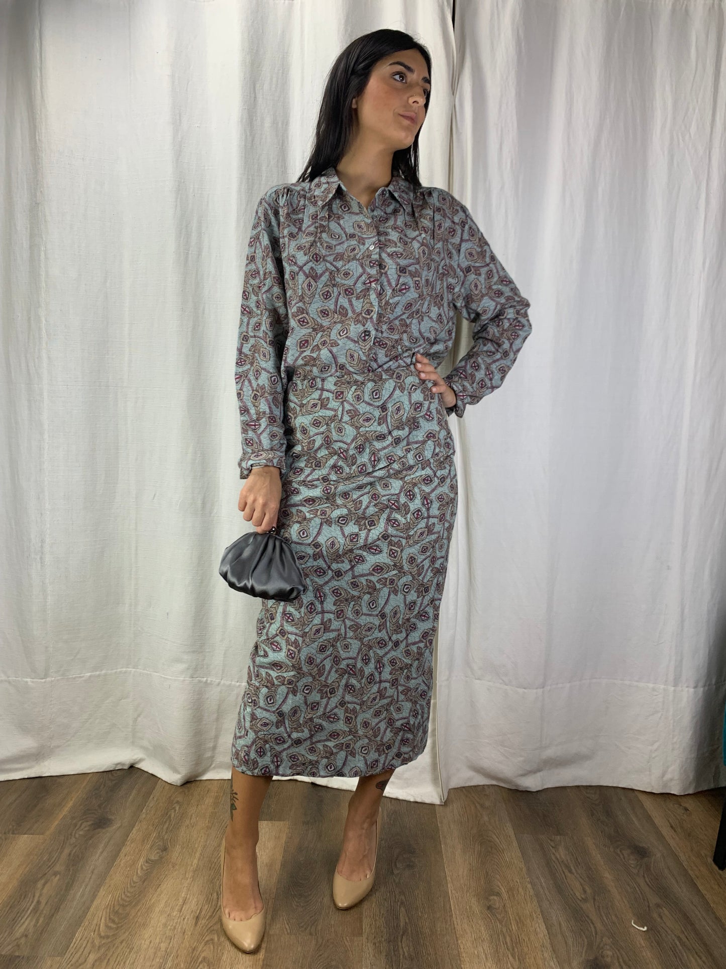 Camicia fantasia foglie