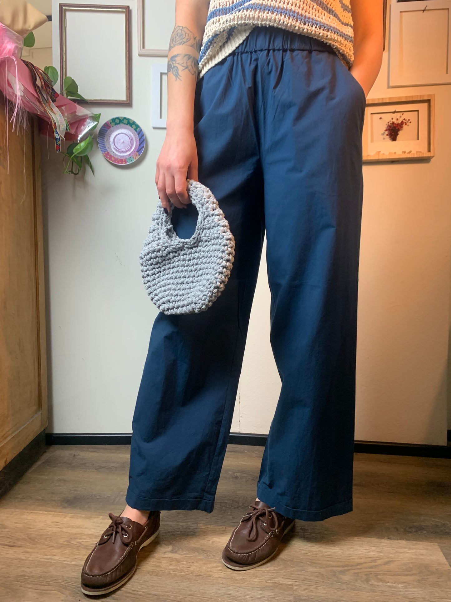 Pantaloni marino blu