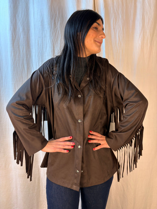 Giacca texas scamosciata