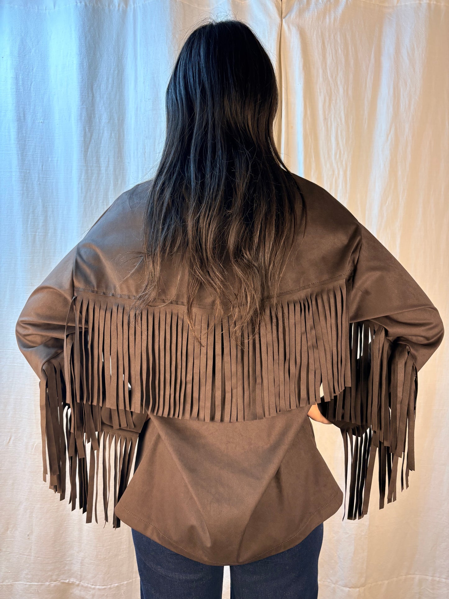 Giacca texas scamosciata