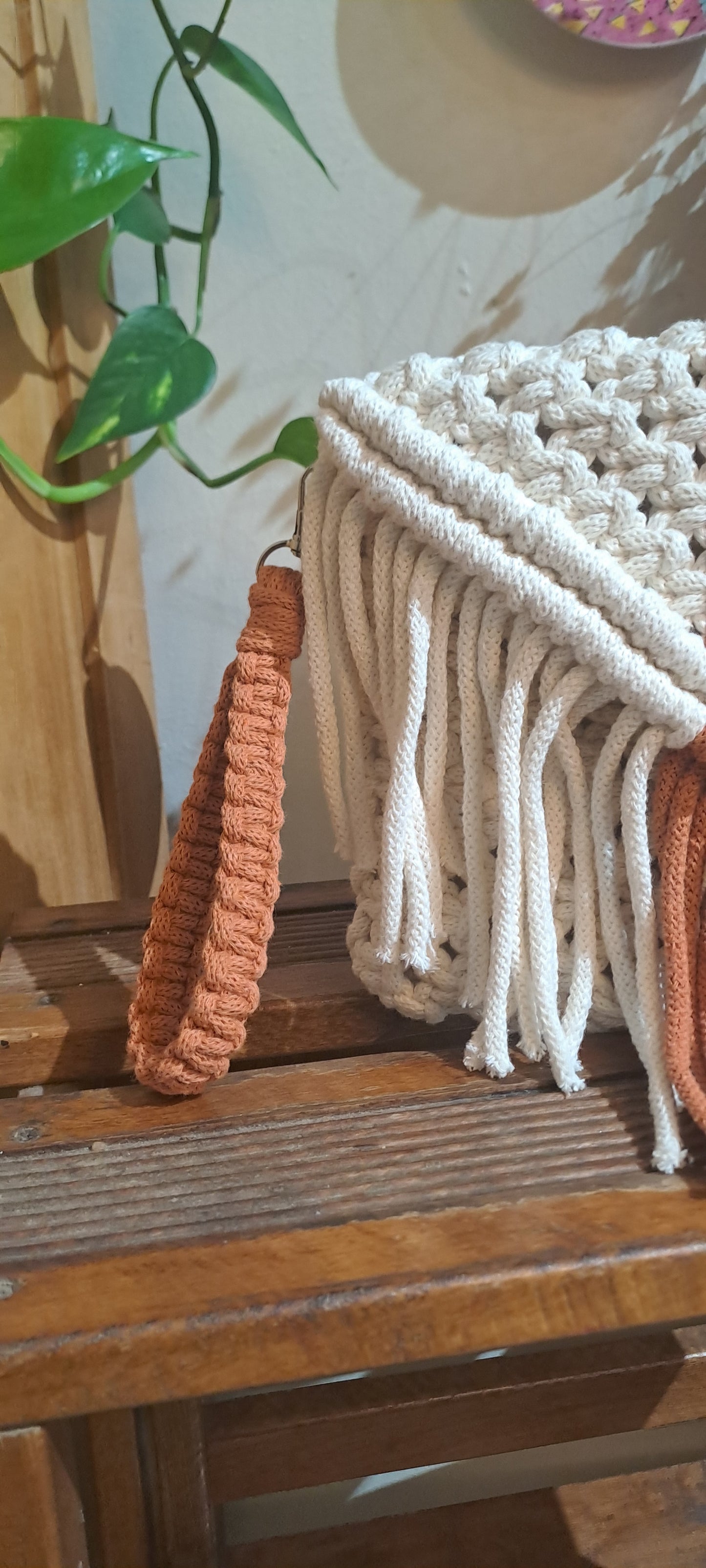 Pochette bustina macramè bicolor