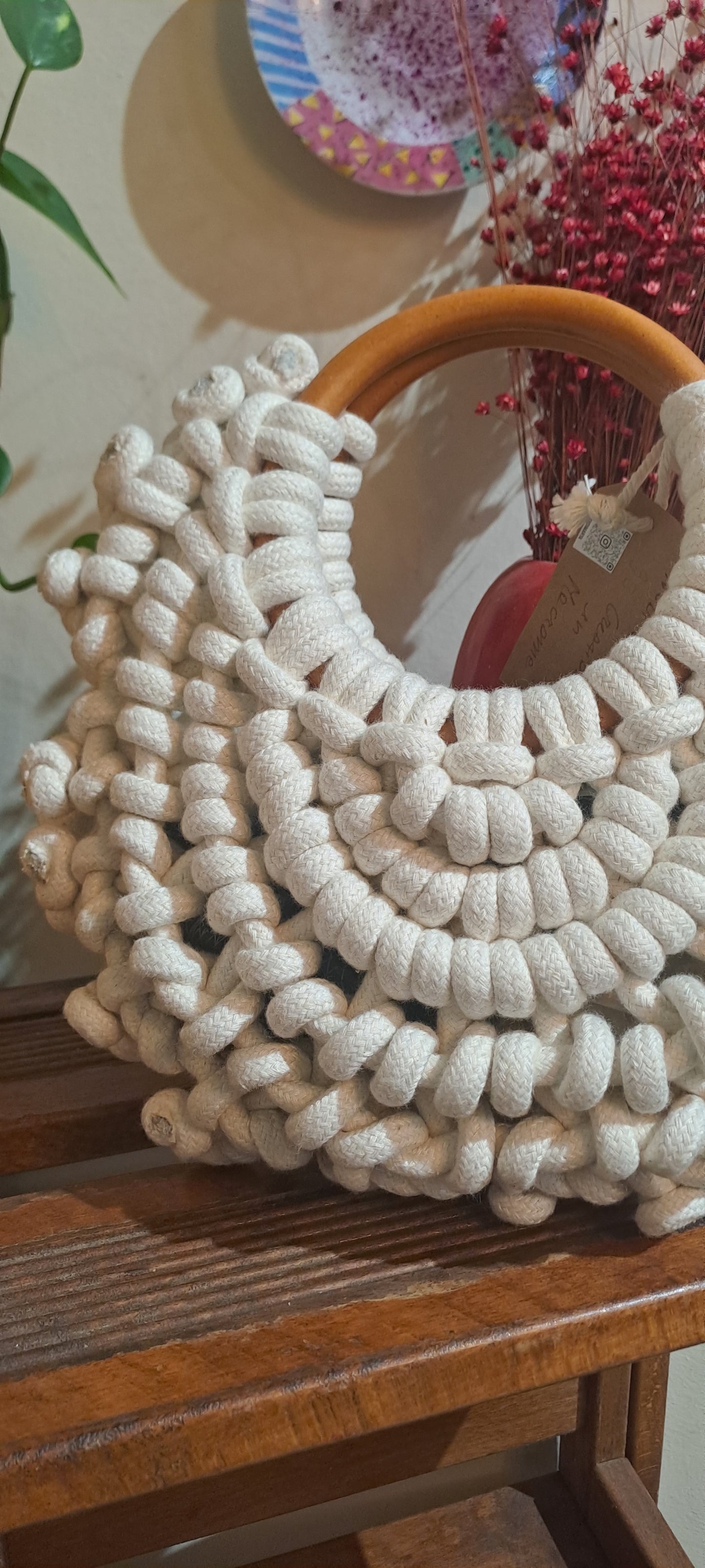 Borsa in macramè girotondo