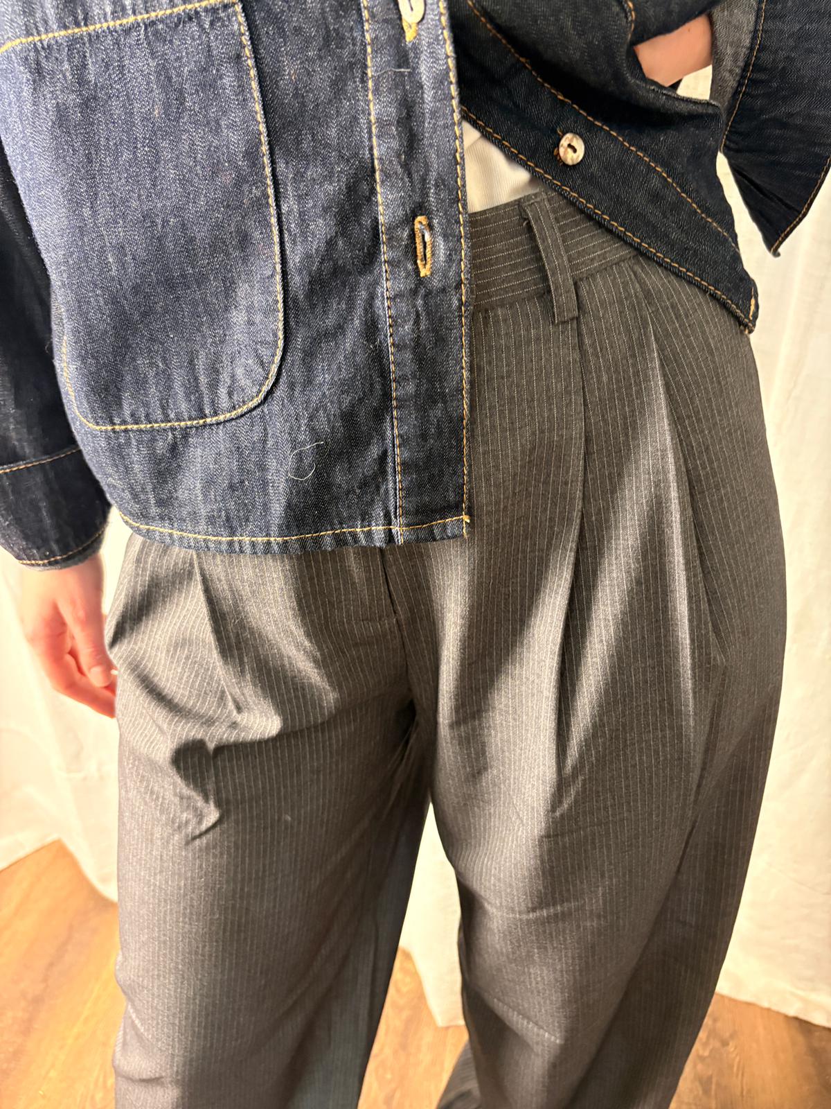 Pantalone sartoriale gessato