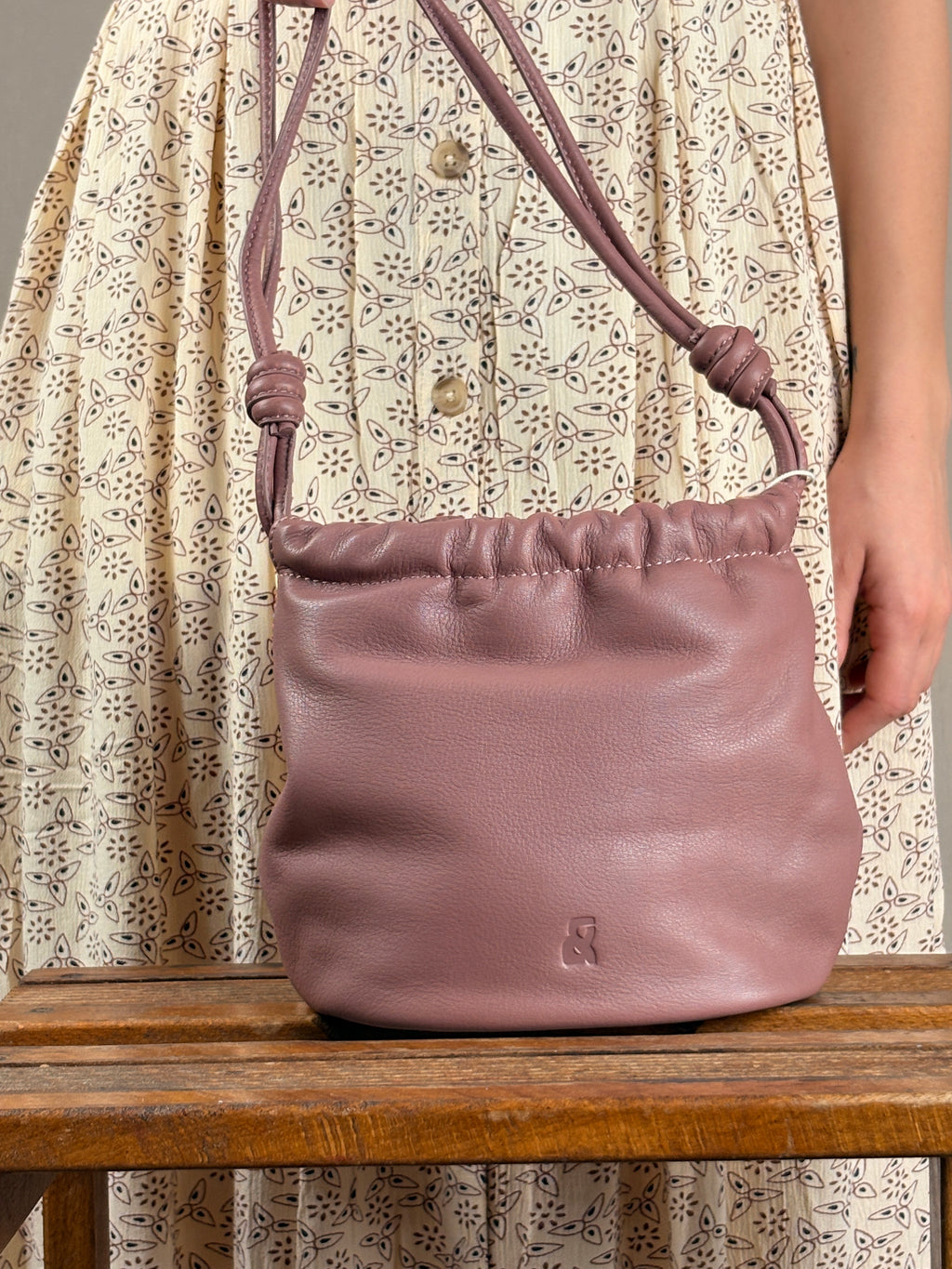 Sac à main en cuir véritable glycine