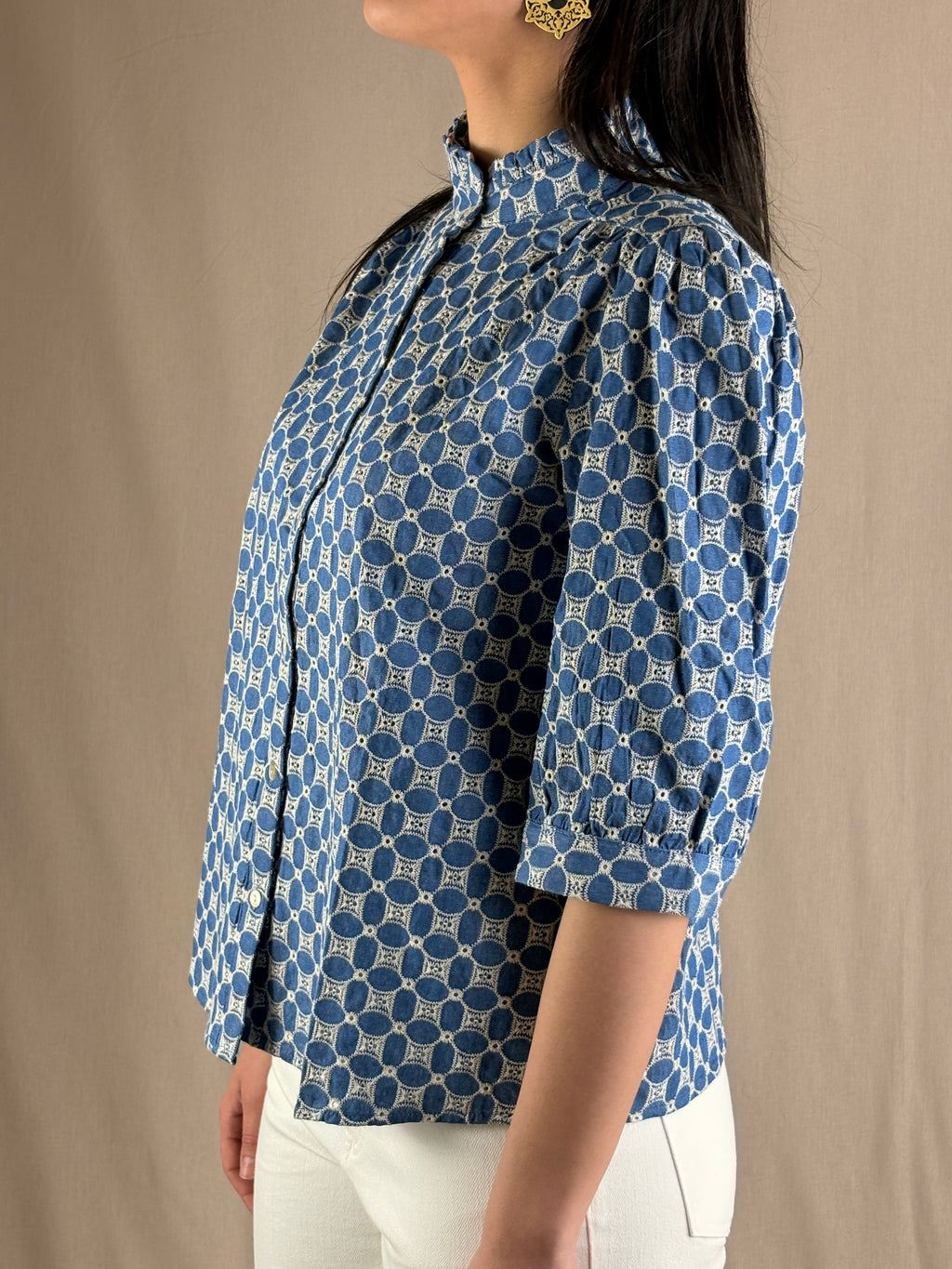 Camicia pizzo San Gallo Denim