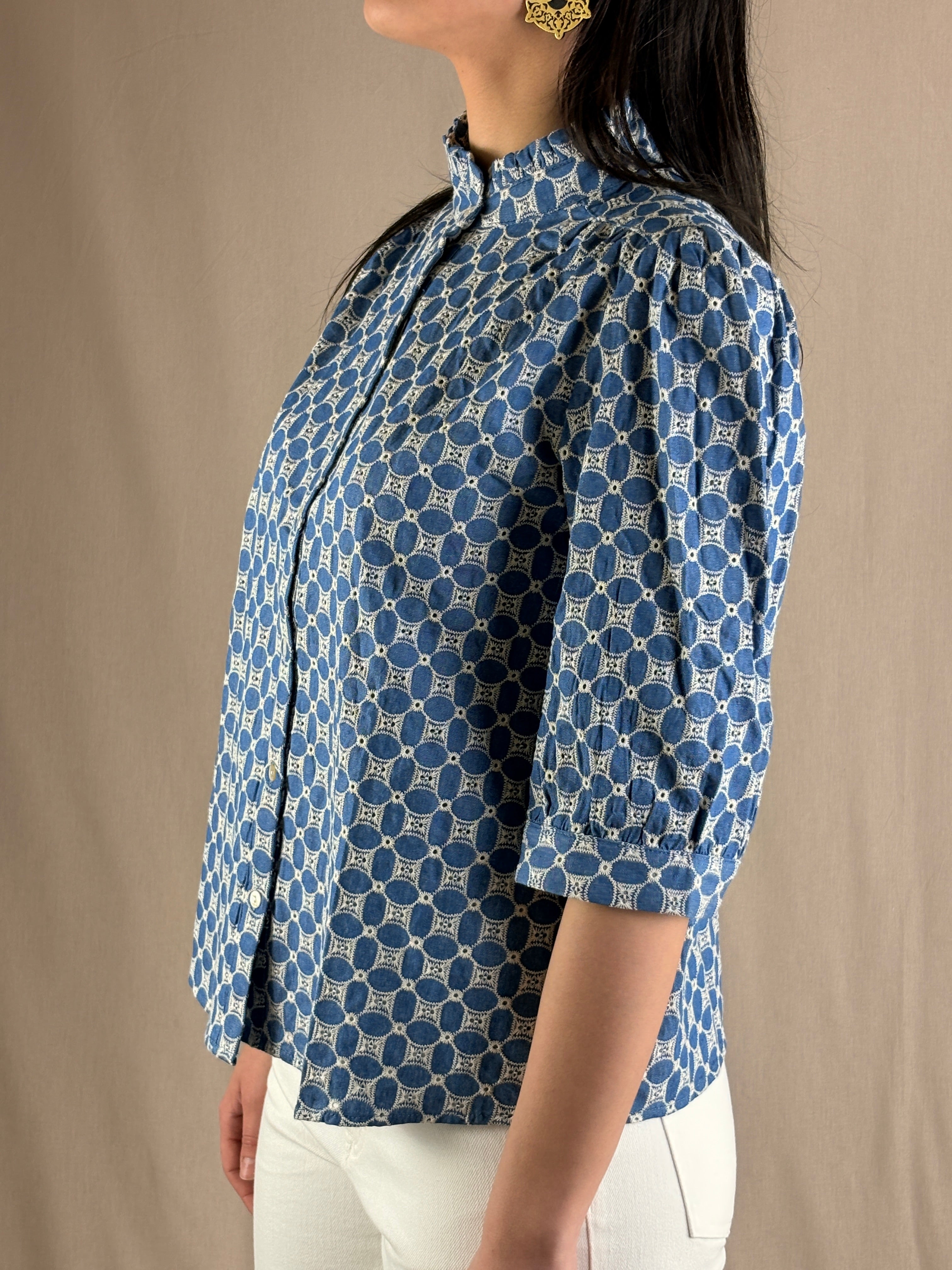 Camicia pizzo San Gallo Denim