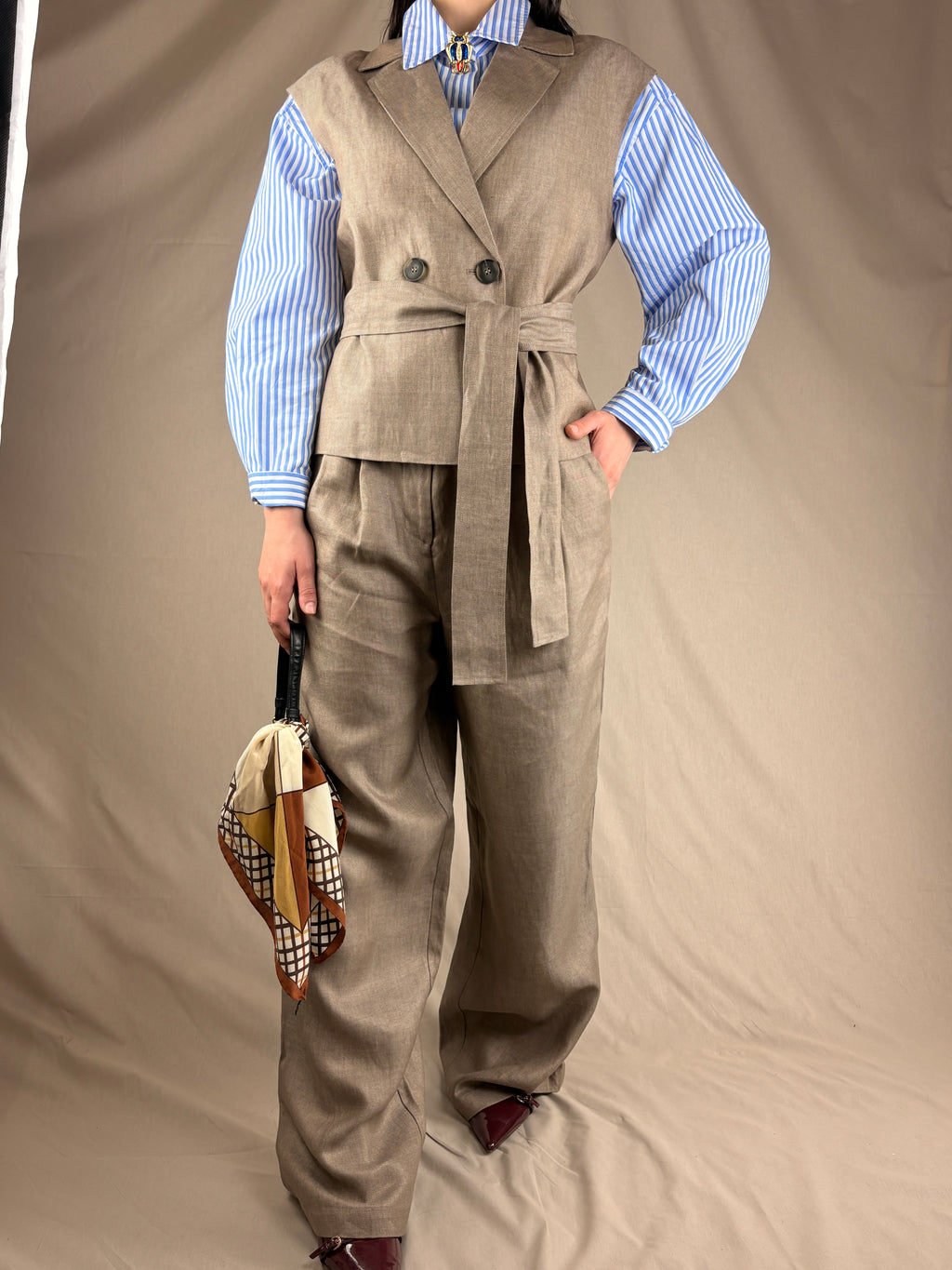 Gilet Oversize Tout Lin