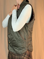 Gilet reversibile tartan Arancio