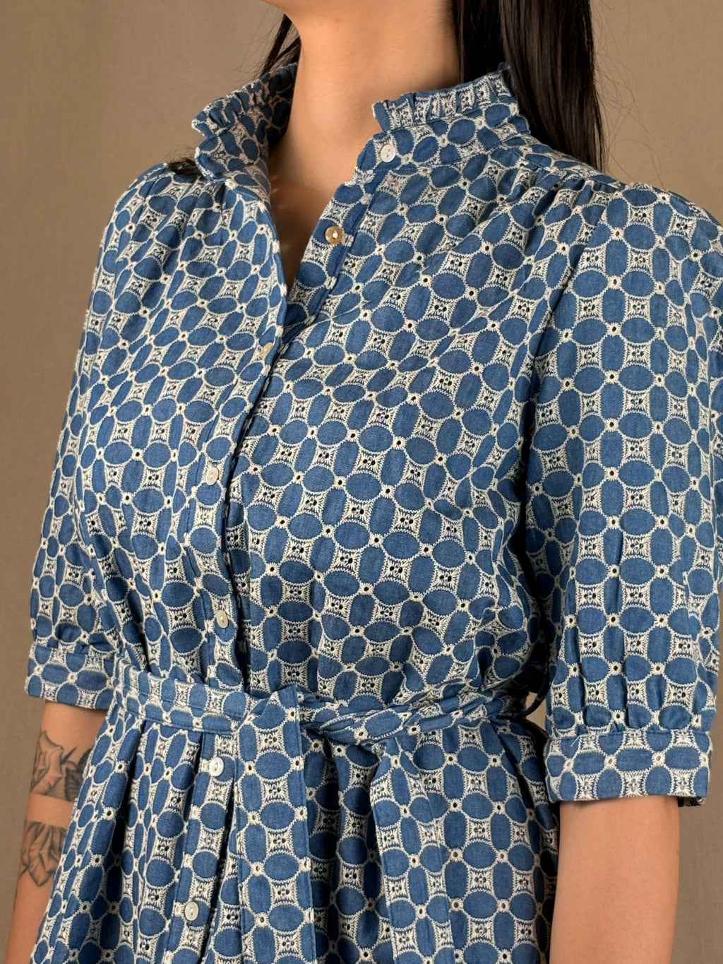 Robe dentelle Saint Gall Denim