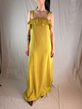 Robe moutarde et vert anis pour cérémonie