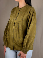 Camicia ricami san gallo olio