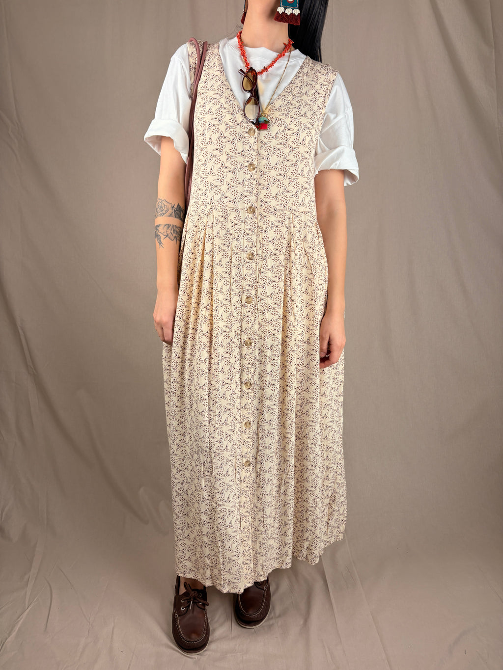 Robe Chemise Fantaisie Crème