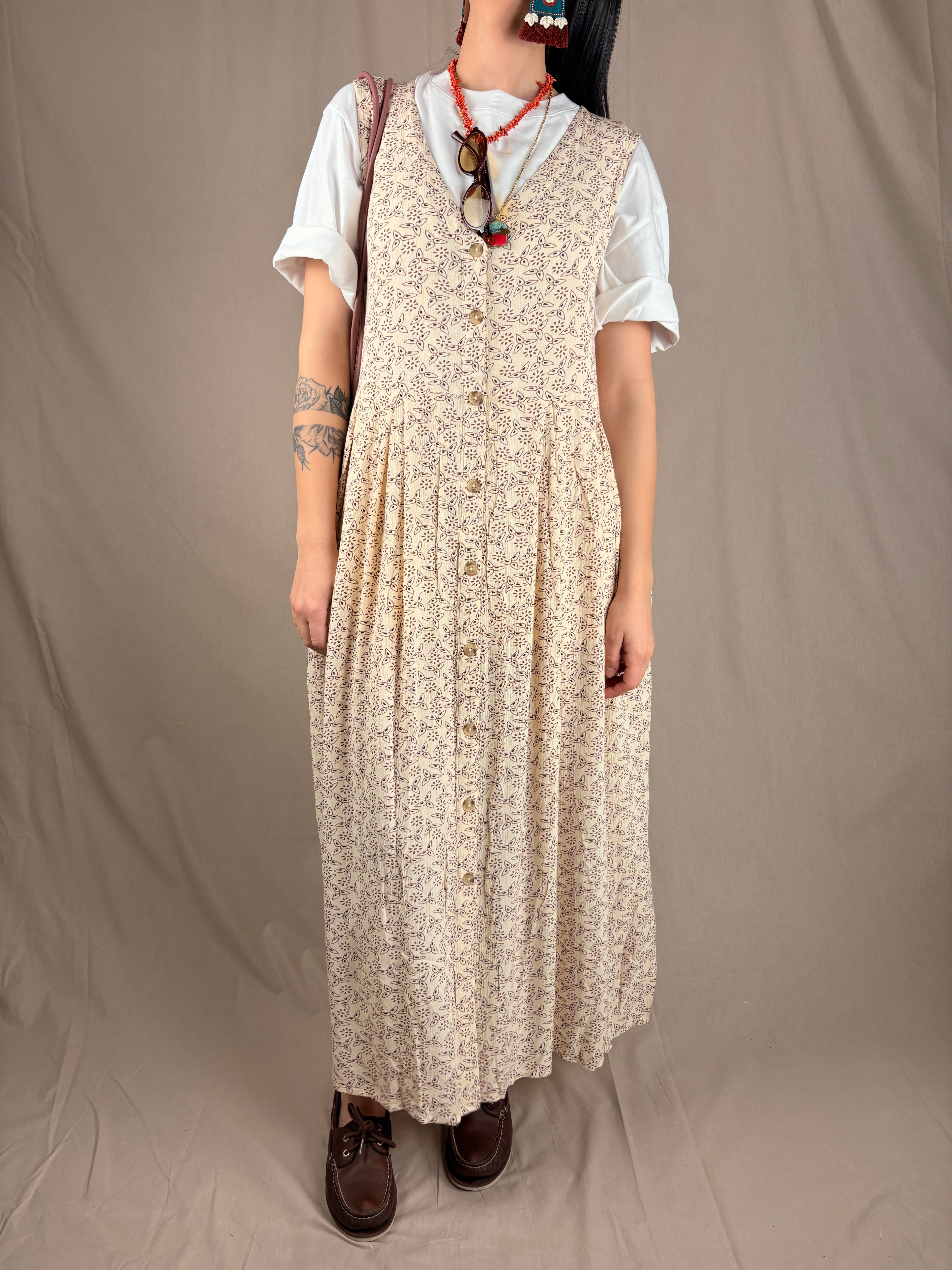 Robe Chemise Fantaisie Crème