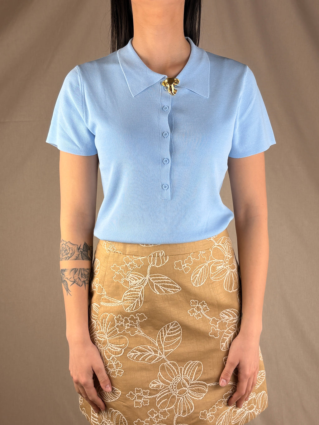 T-shirt polo ciel