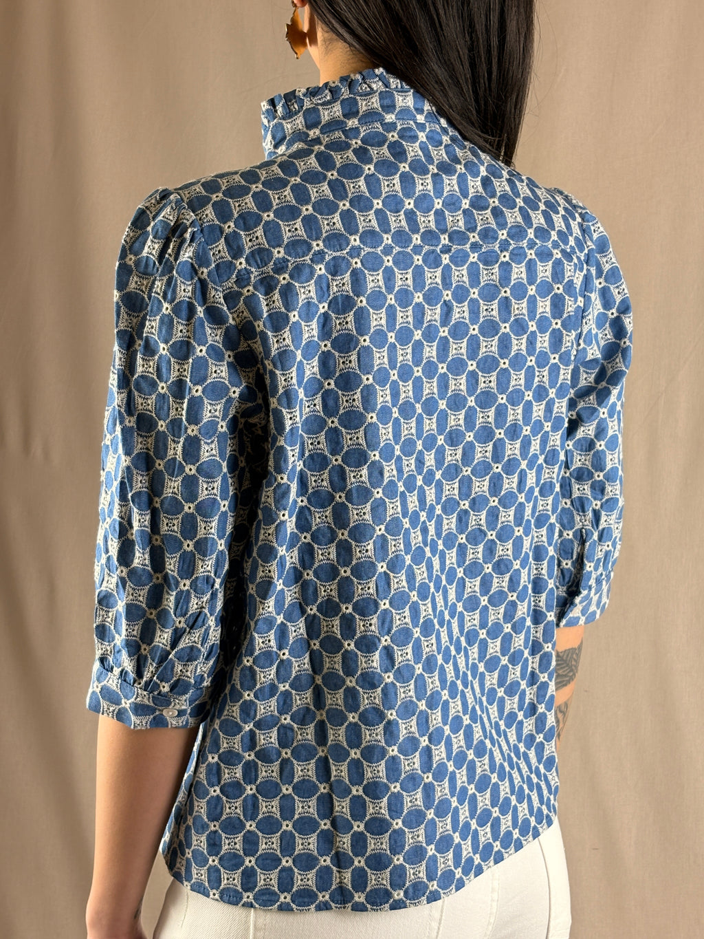 Camicia pizzo San Gallo Denim