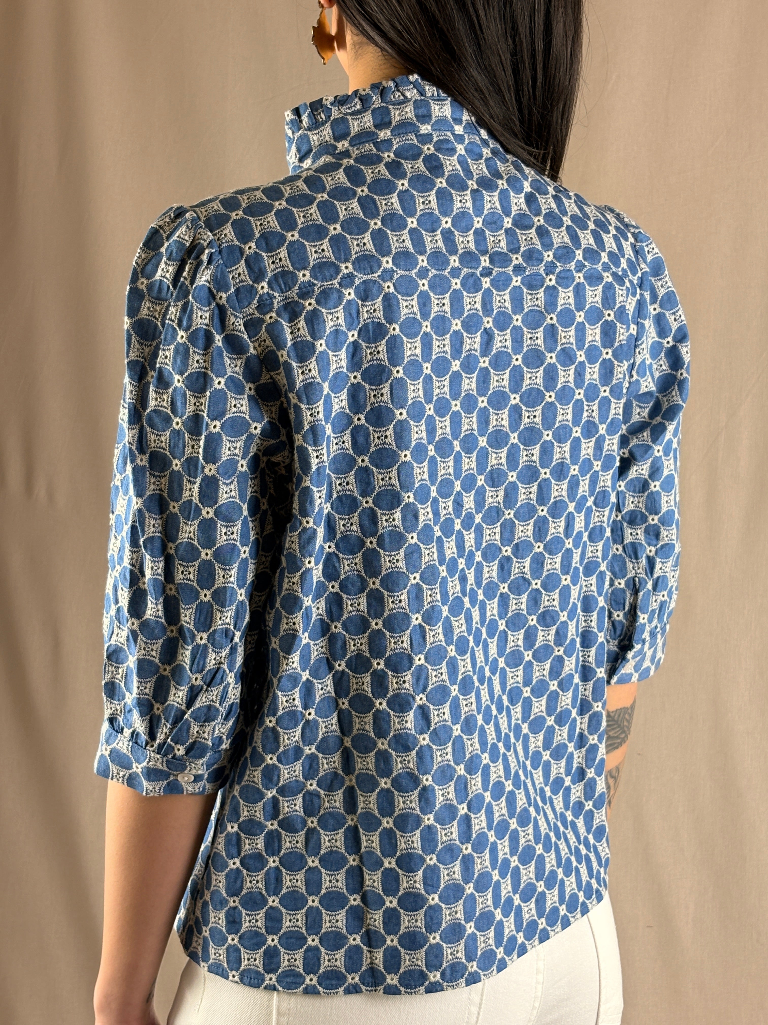 Camicia pizzo San Gallo Denim