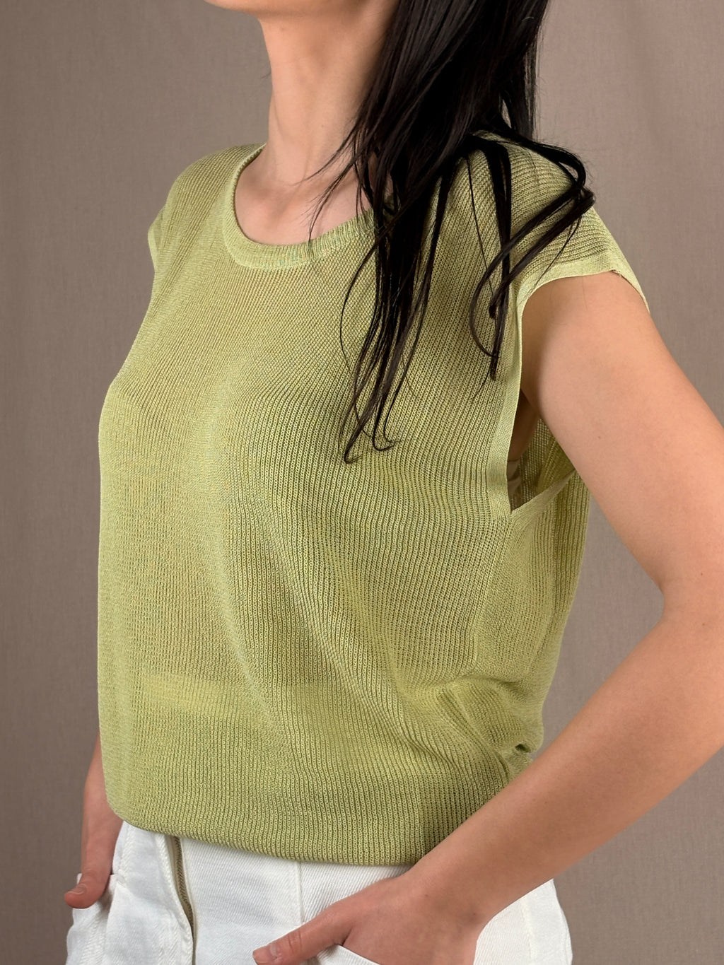 Top maglia preziosa