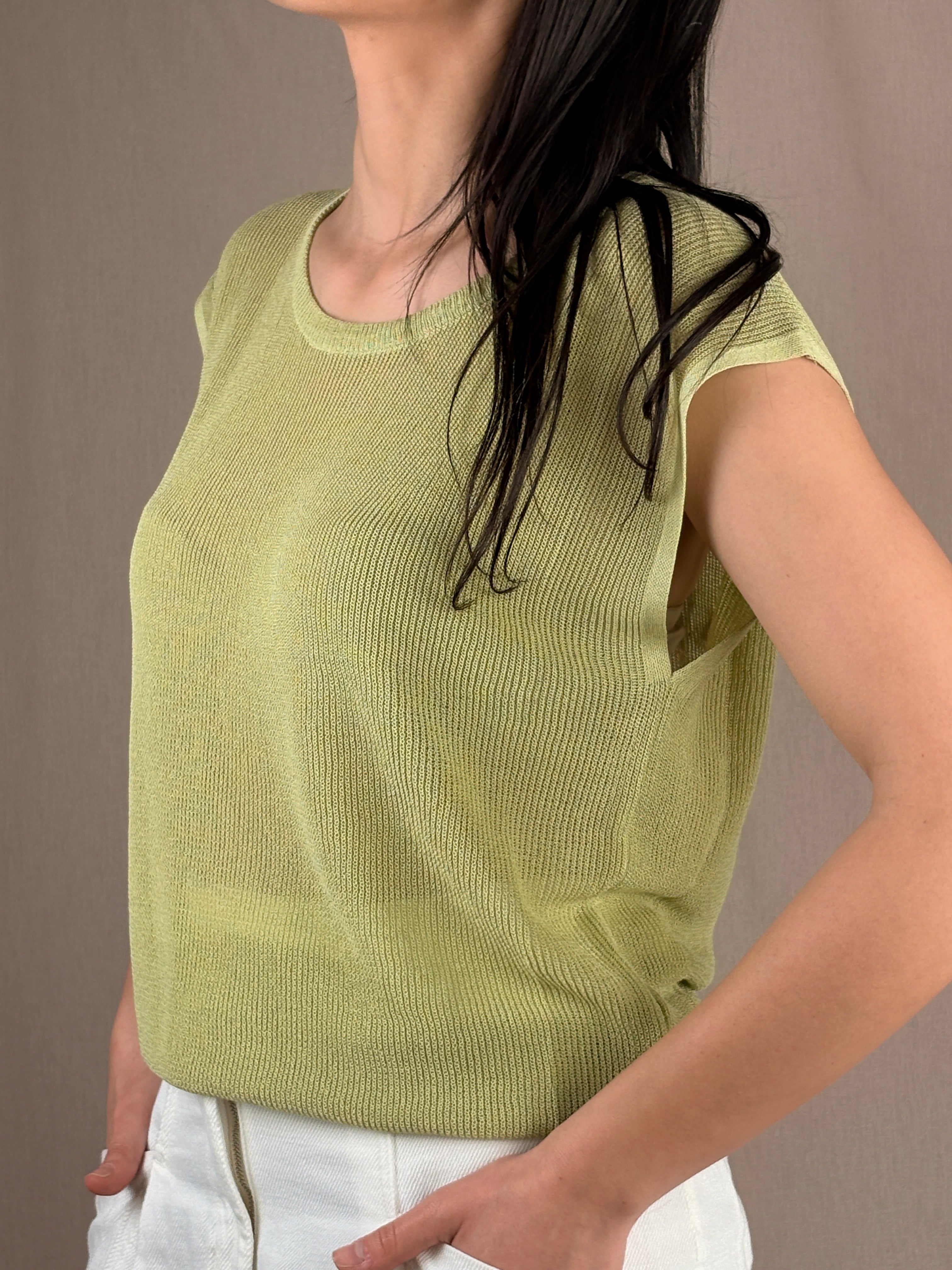 Top maglia preziosa