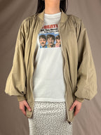 Bomber Oversize Beige — Veste Décontractée Streetwear