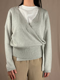 Cardigan a portafoglio grigio