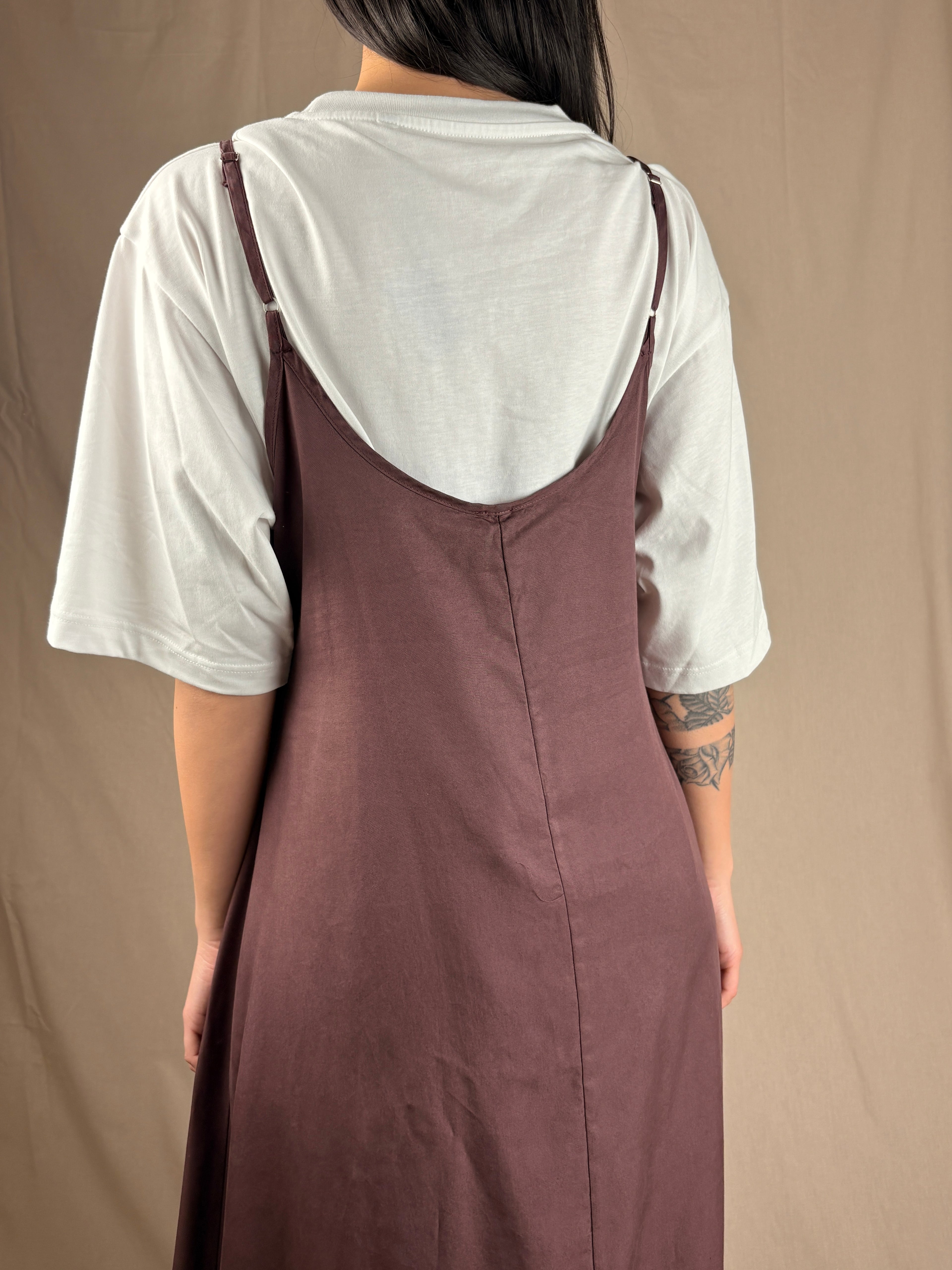 Robe nuisette toucher peau de pêche figue