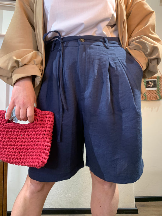 Panta Bermuda blu