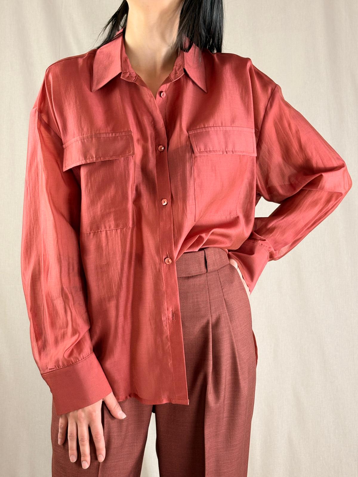 Camicia Preziosa Regolare Corallo