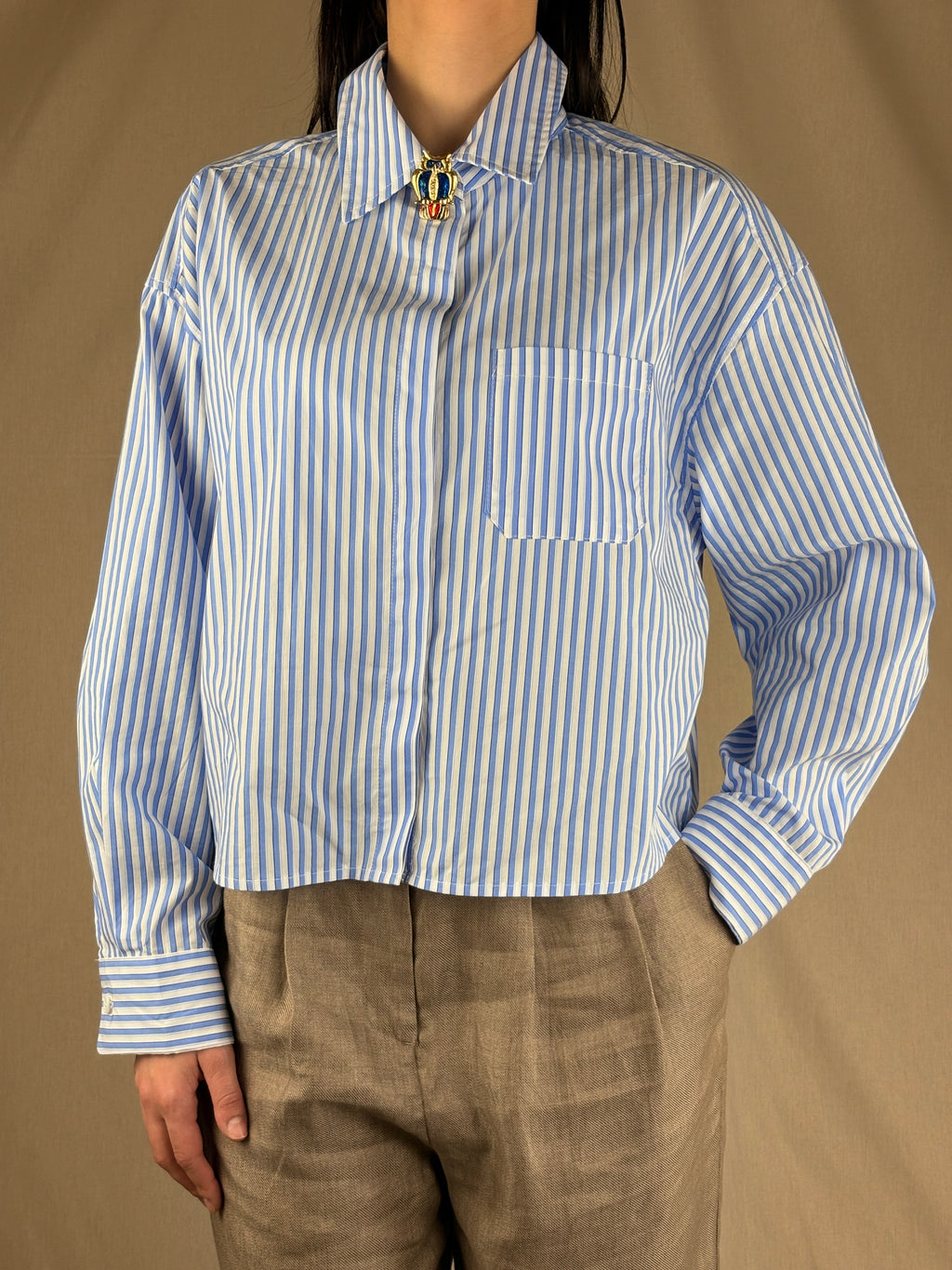 Camicia a righe a scatoletta