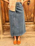 Jupe portefeuille en jean