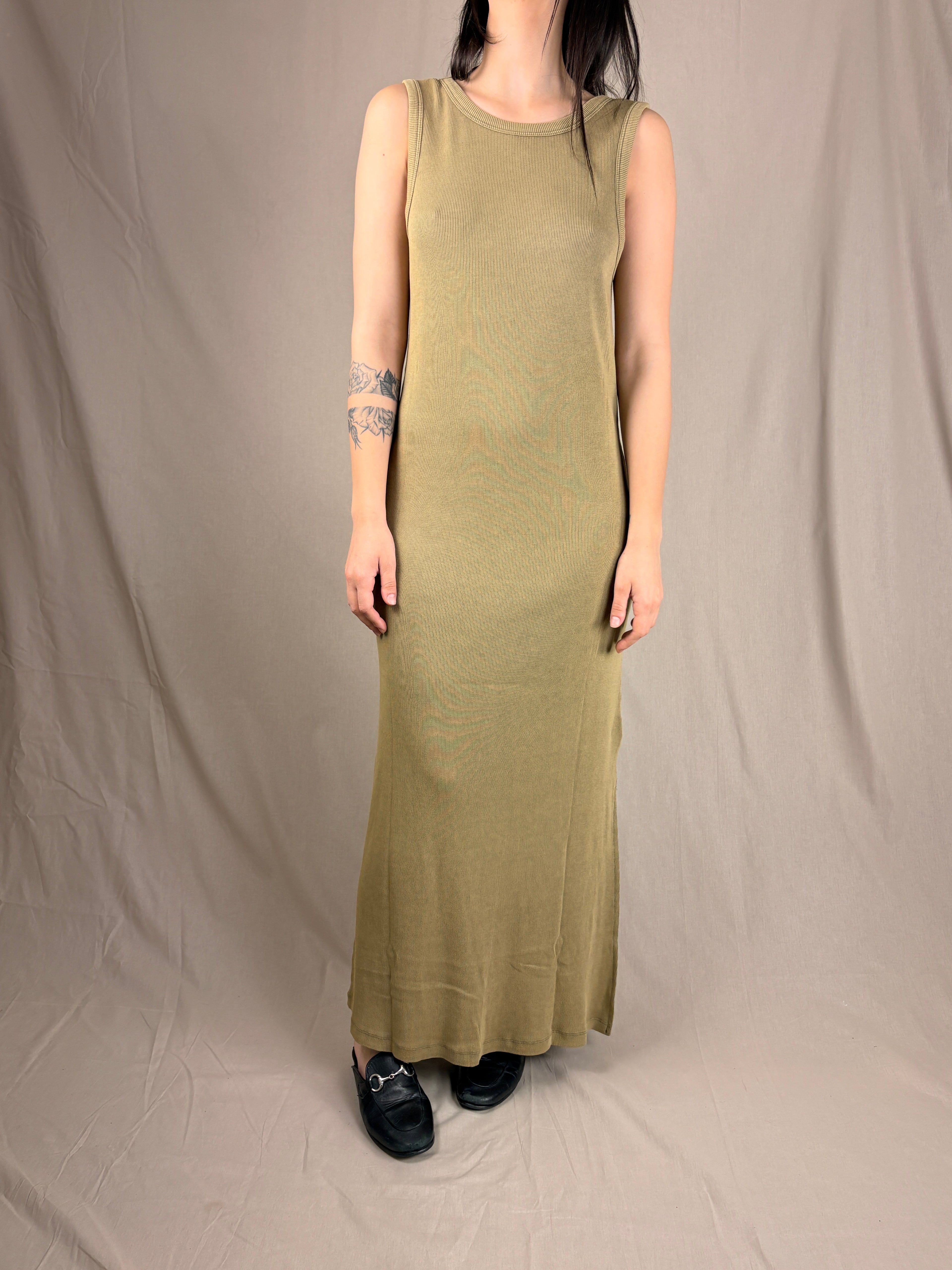 Robe Débardeur Côtelé Huile