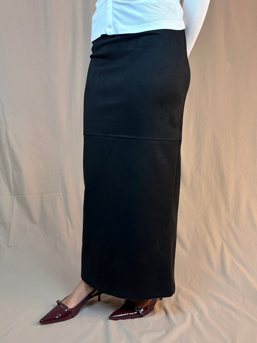 Gonna Pencil suede nera