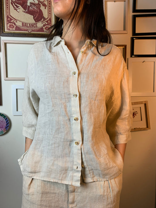 Camicia Lino avorio