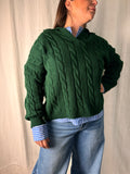 Maglia treccia green