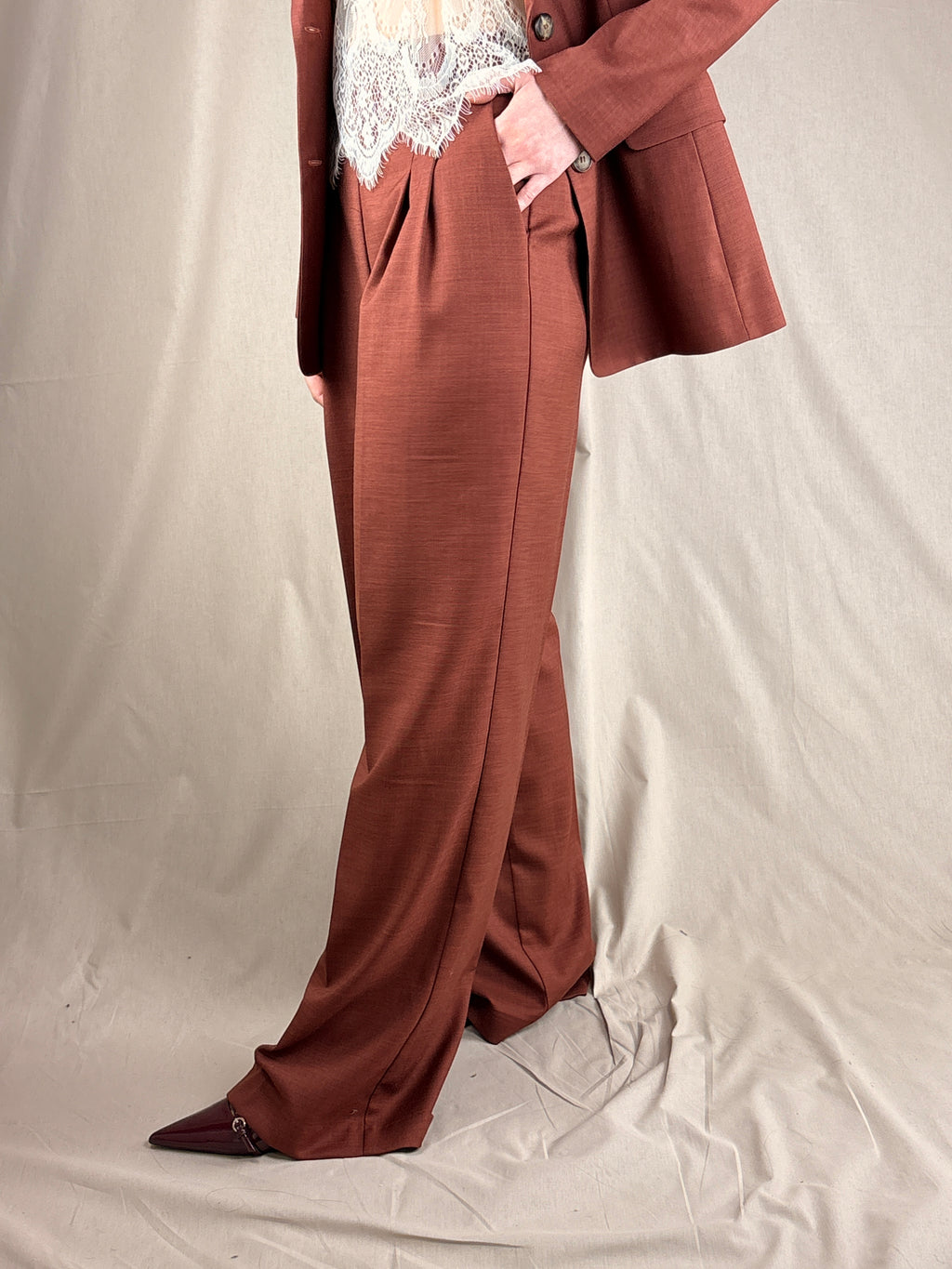 Pantalone Cerimonia Completo Bordeaux