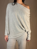 Maglia asimmetrica sabbia