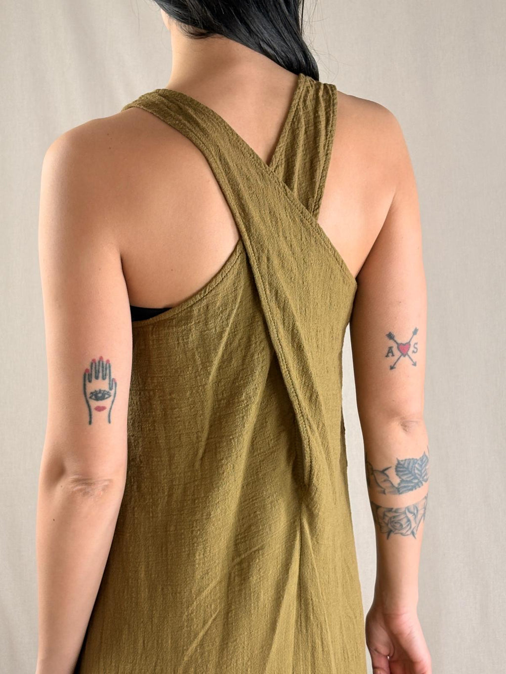 Robe croisée Huile