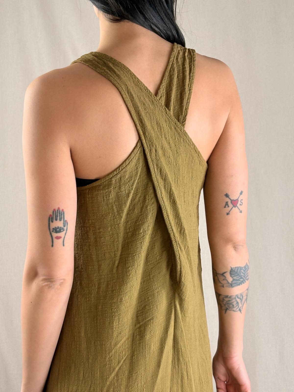 Robe croisée Huile