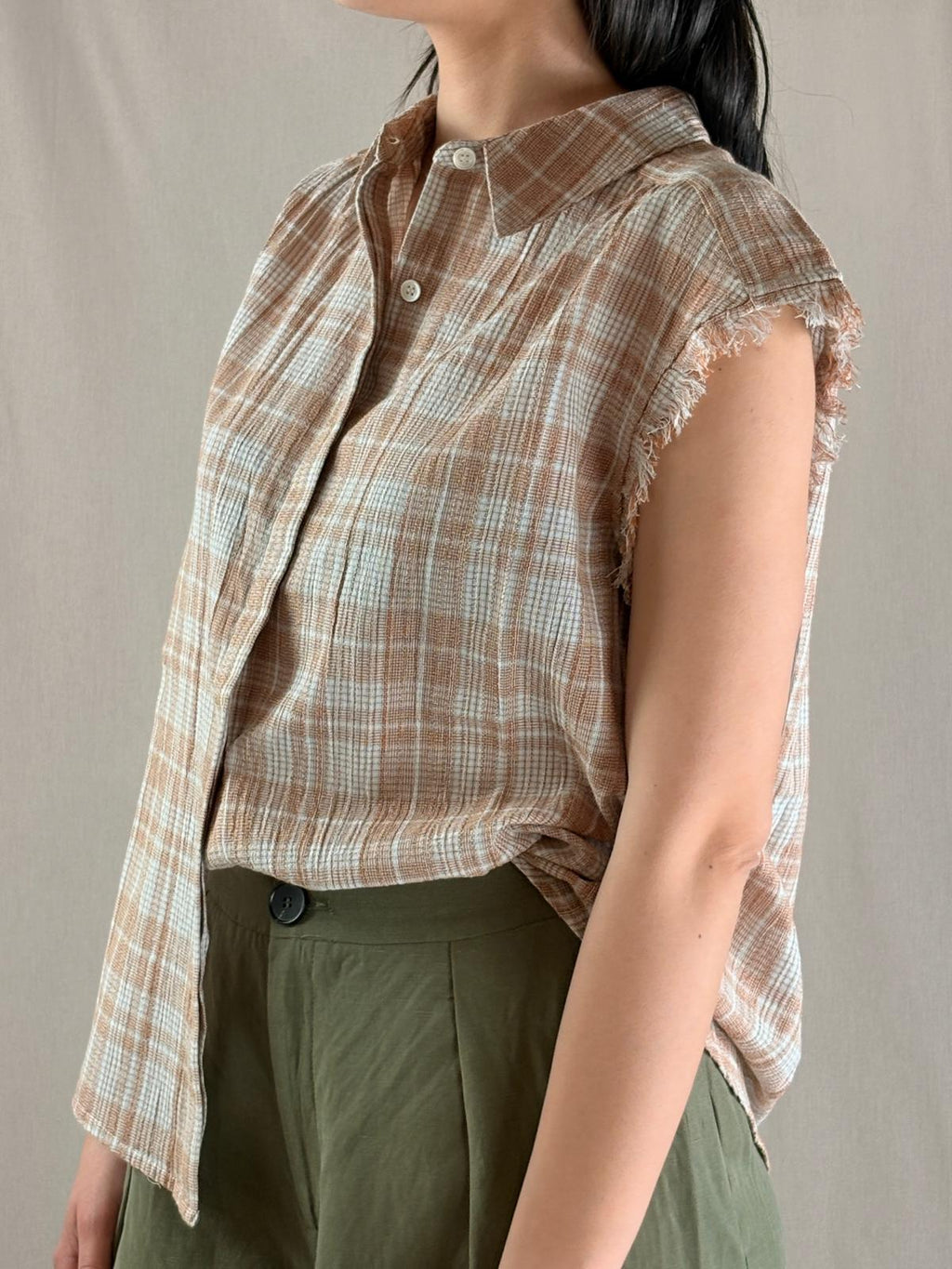 Chemise Écossaise Cannelle