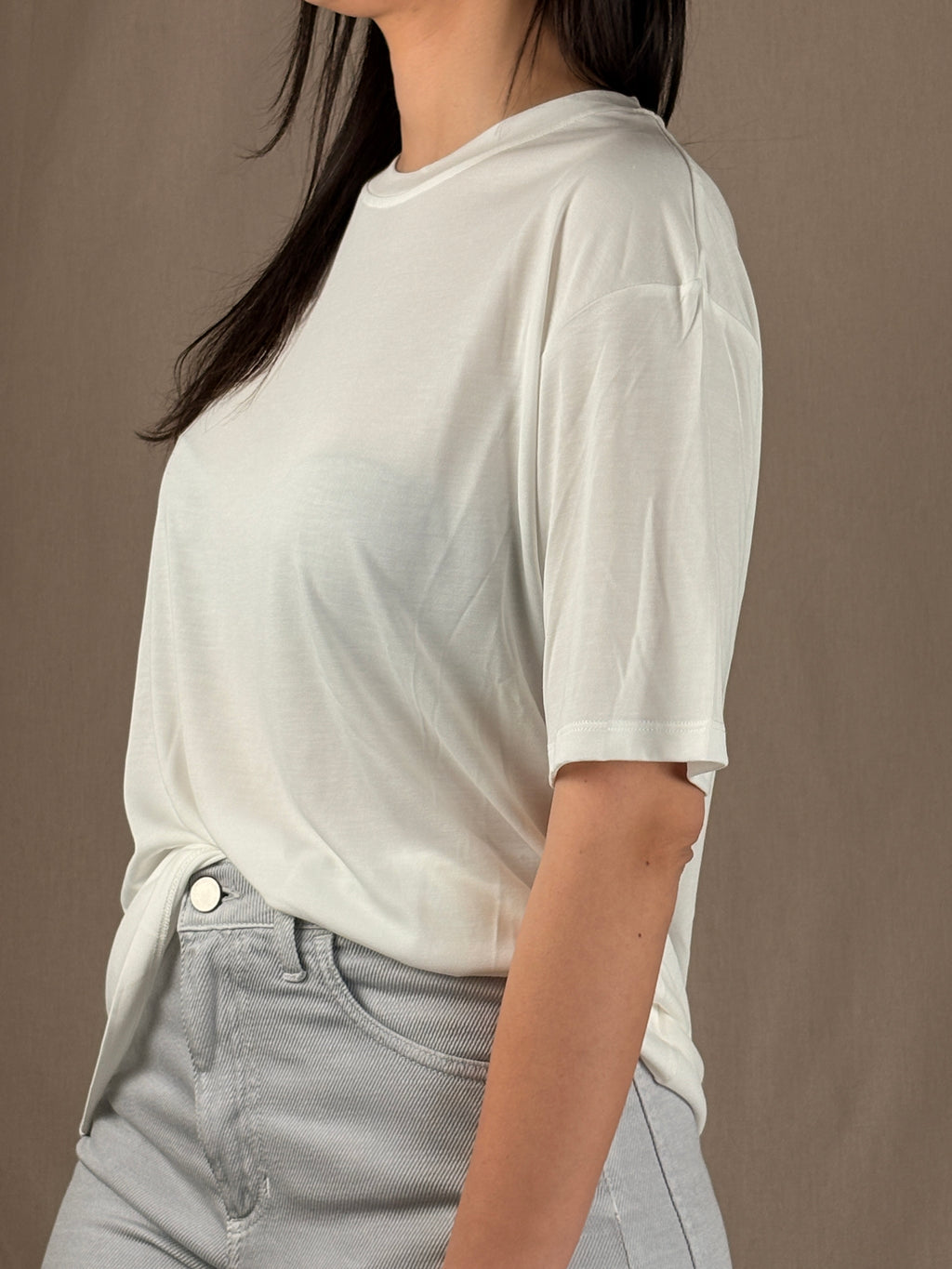 T-shirt morbida viscosa bianco