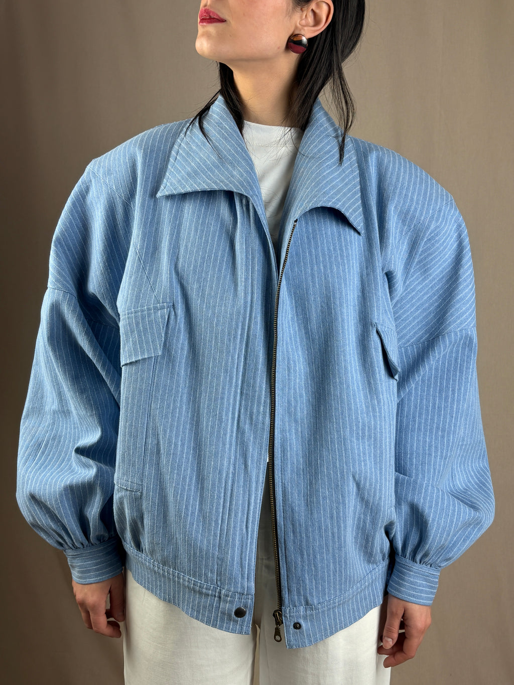 Bomber AURA Denim Gessato