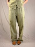 Pantalone gessato salvia