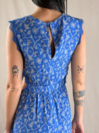 Robe bleuet ajourée