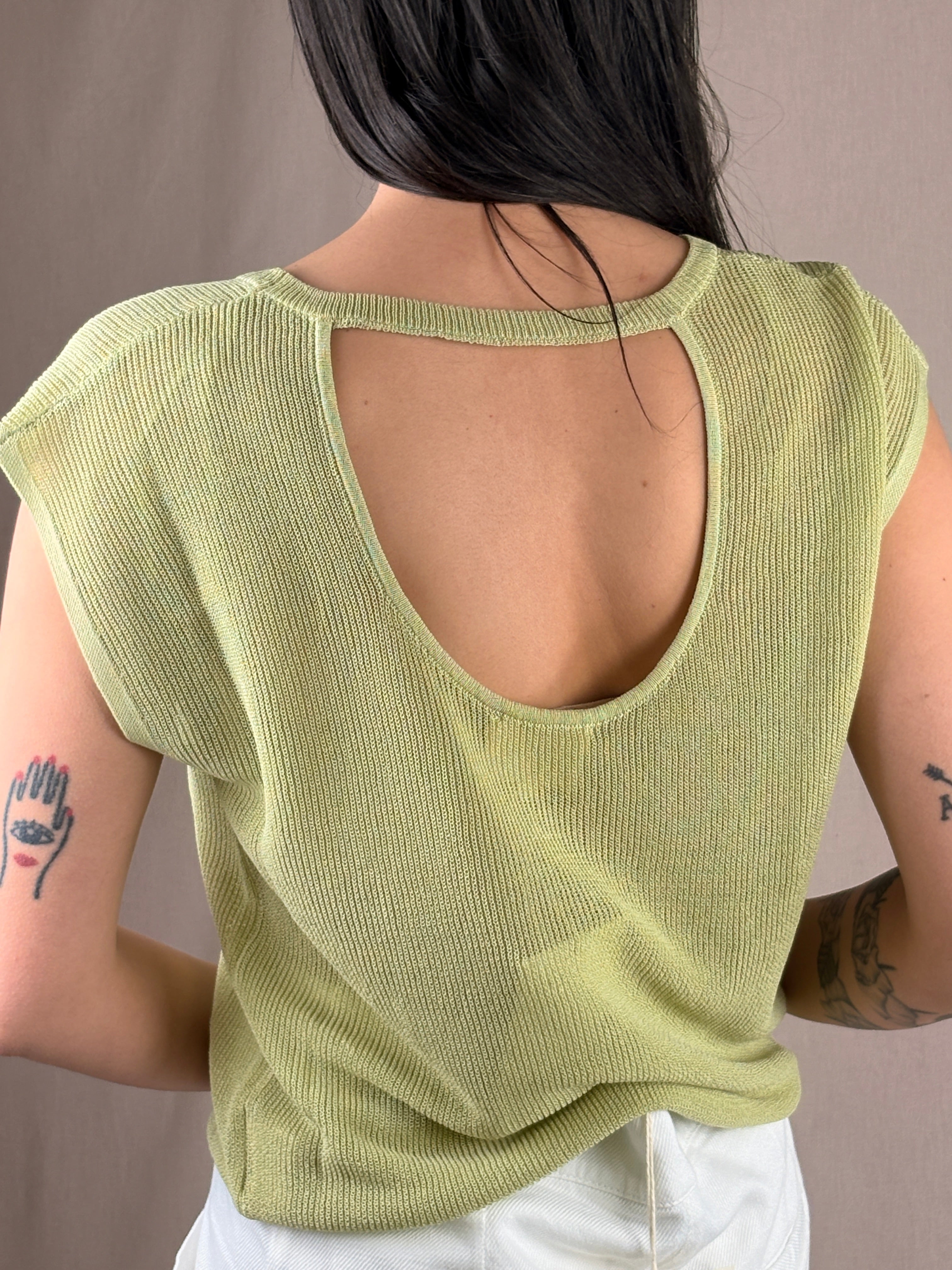 Top maglia preziosa
