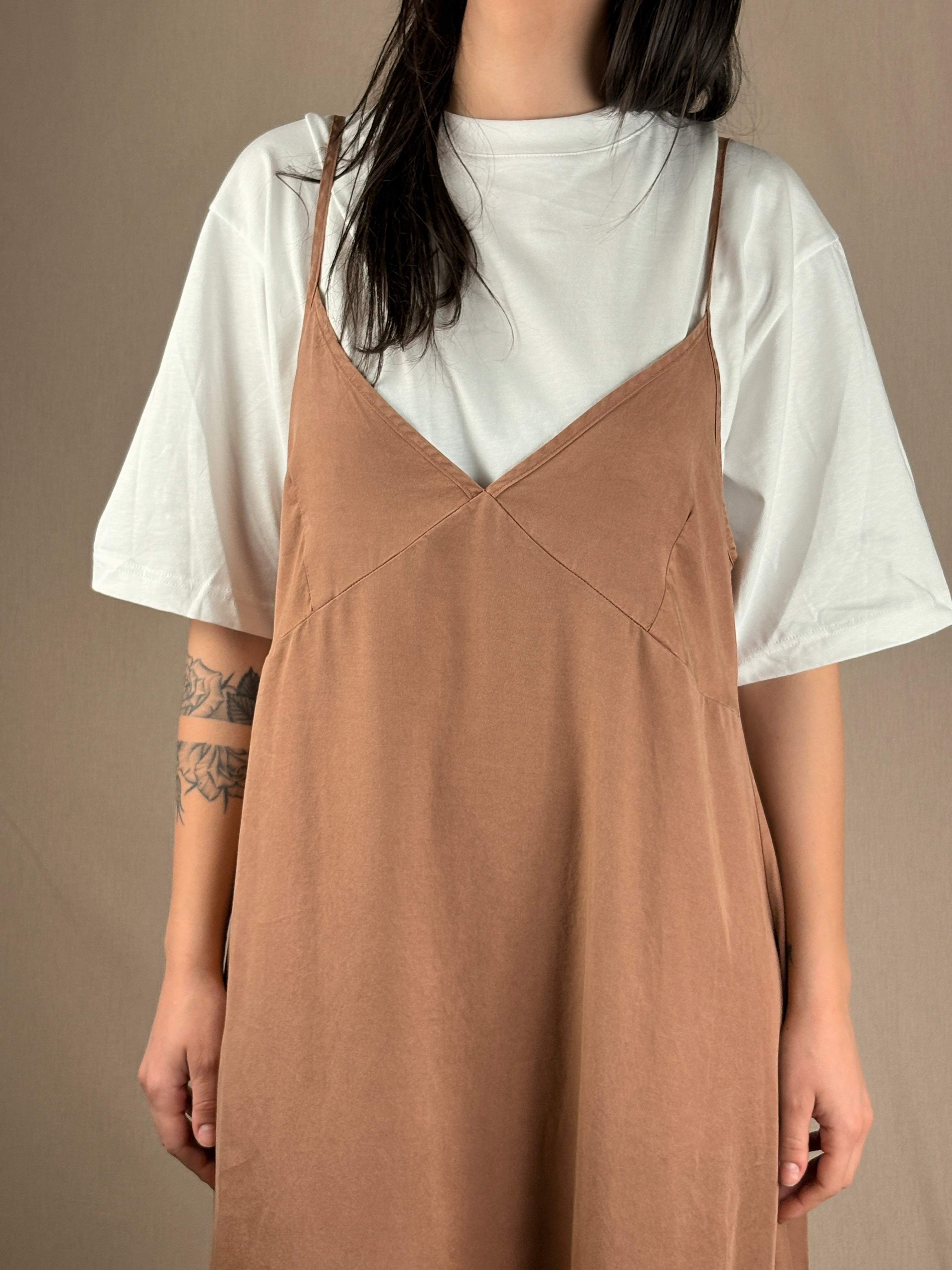 Slip Dress Pêche Cannelle