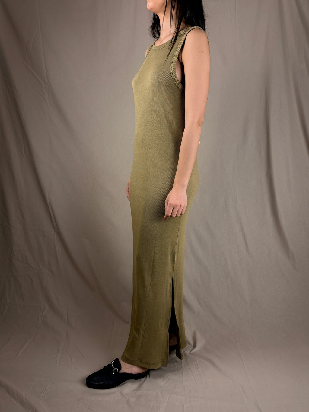 Robe Débardeur Côtelé Huile