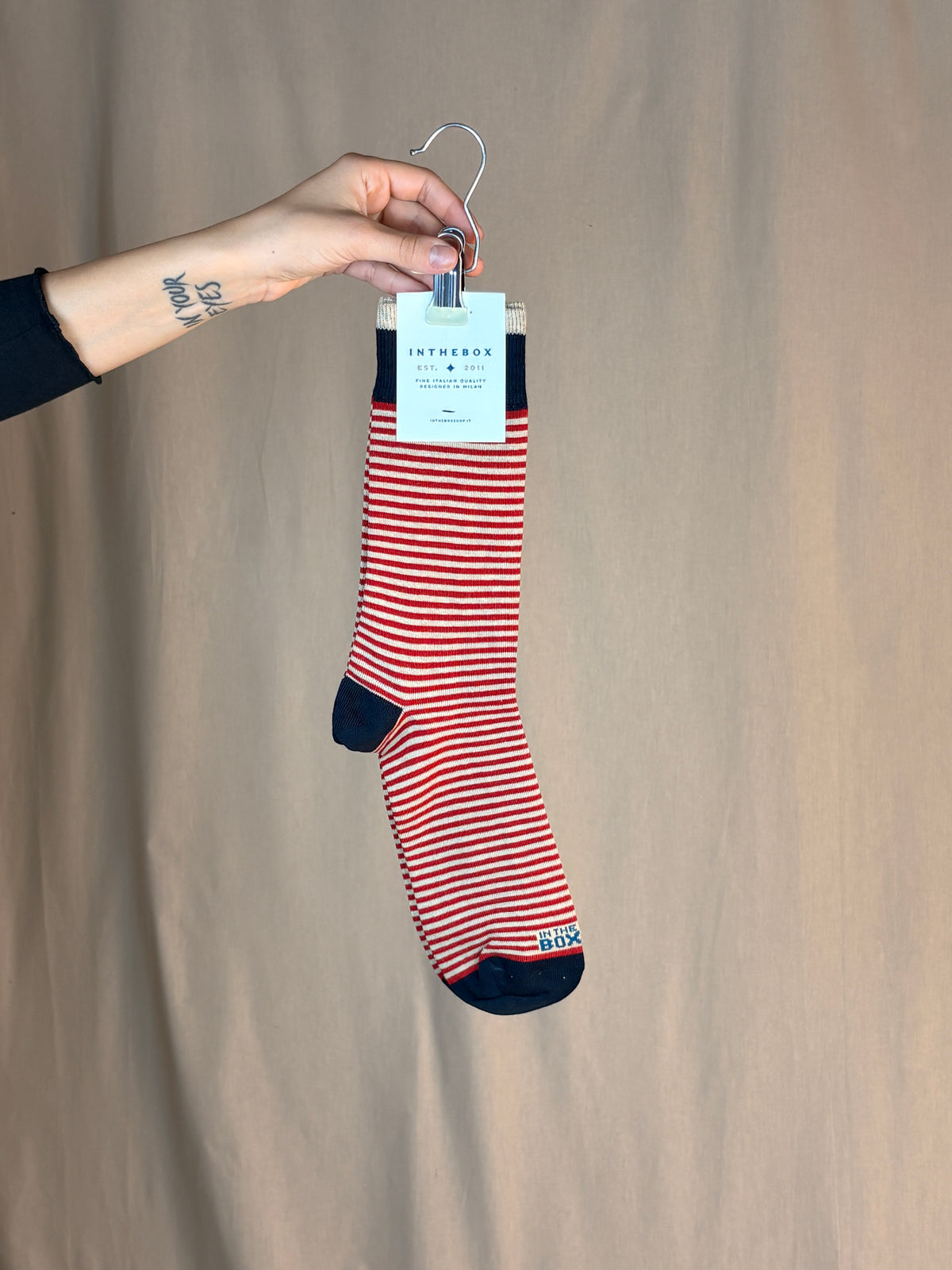Calzini mini righe rosso bianco e blu