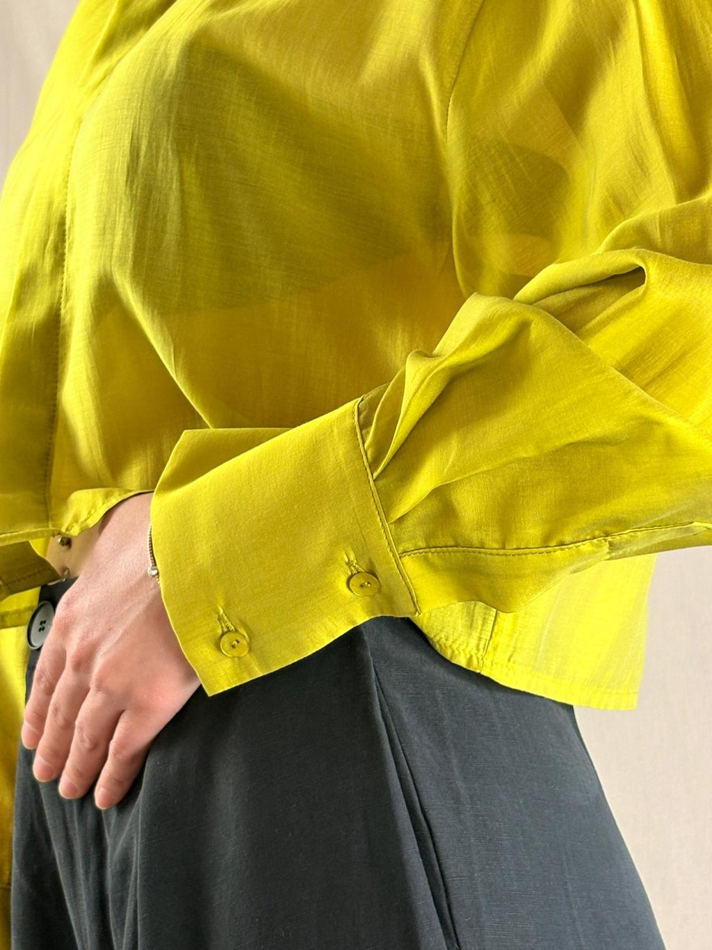 Camicia Preziosa Crop Lime