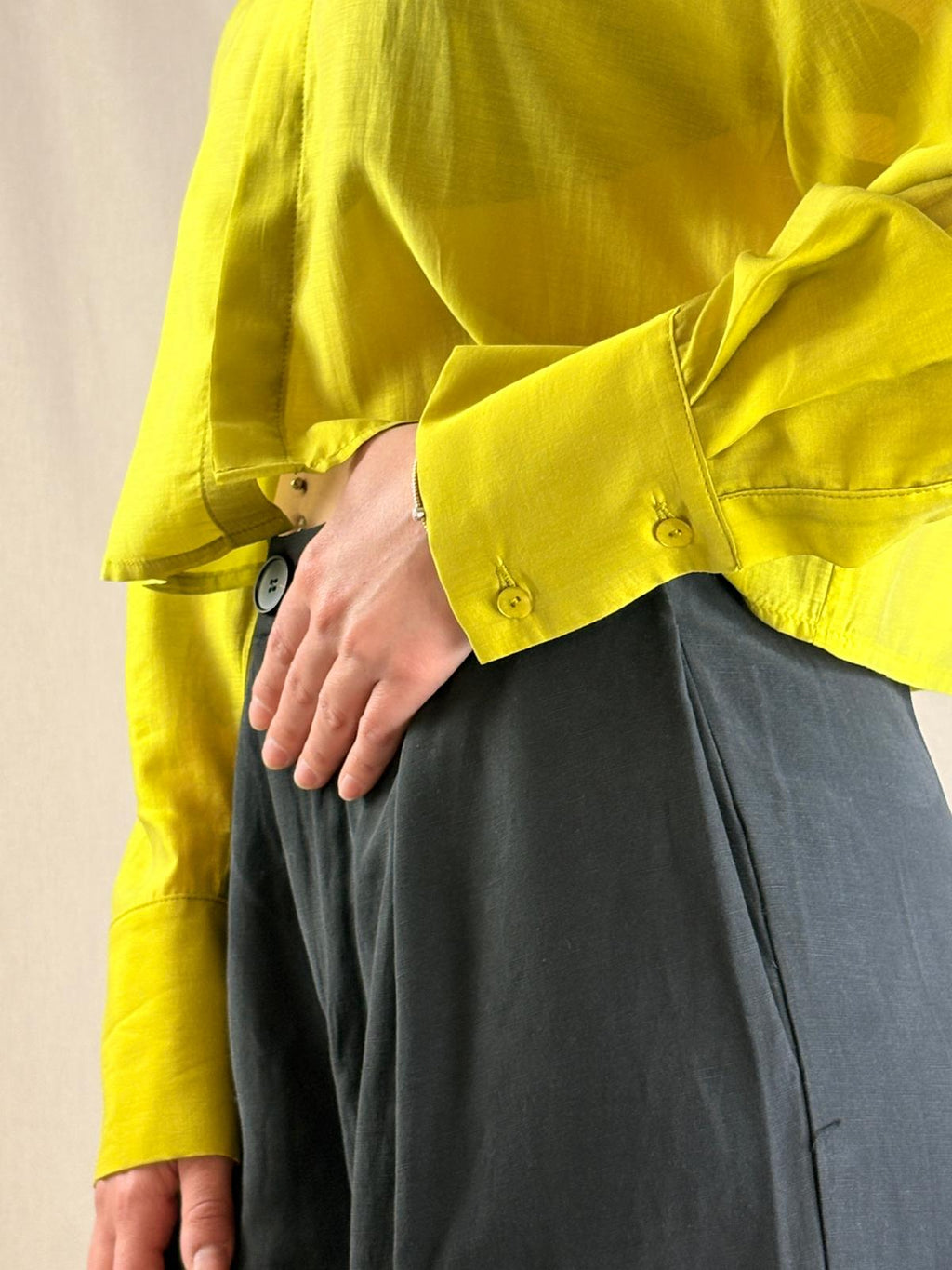 Camicia Preziosa Crop Lime